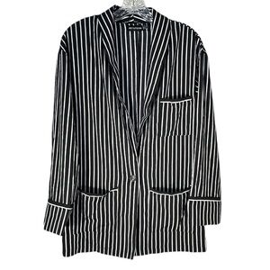 PrettyLittleThing blazer/jacket black & white striped Pre-owned Women’s 2 | gg1